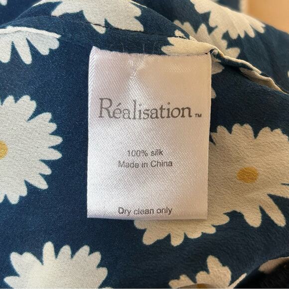 Réalisation Par The Valentina Blue Daisy Mini Wrap Dress XS - Picture 8 of 9